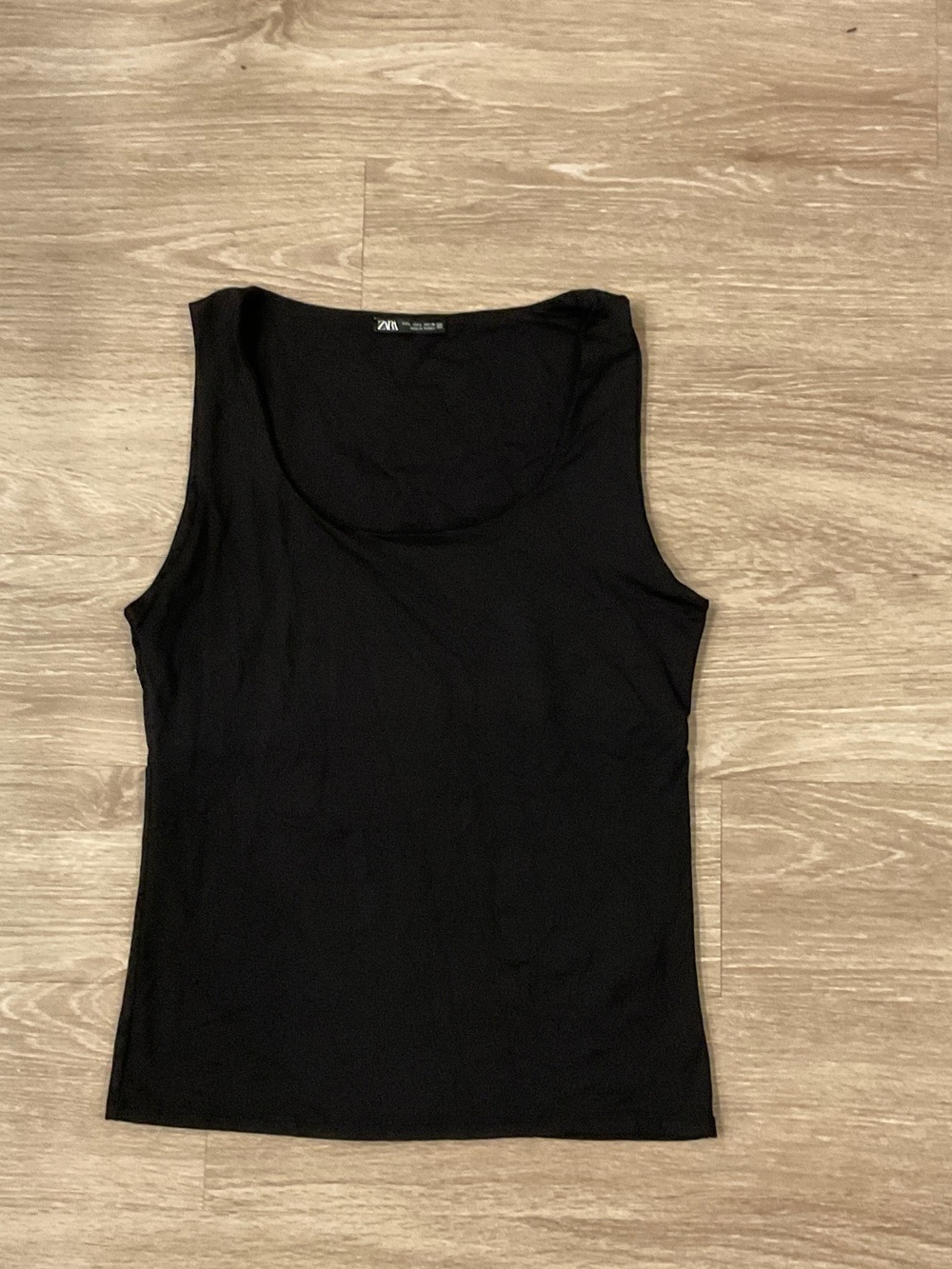 Zara Black Scoop Neck Tank Top
